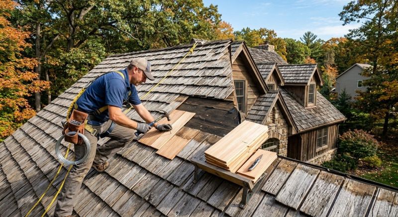 Cedar Shake Roof Repair in Evans, CO