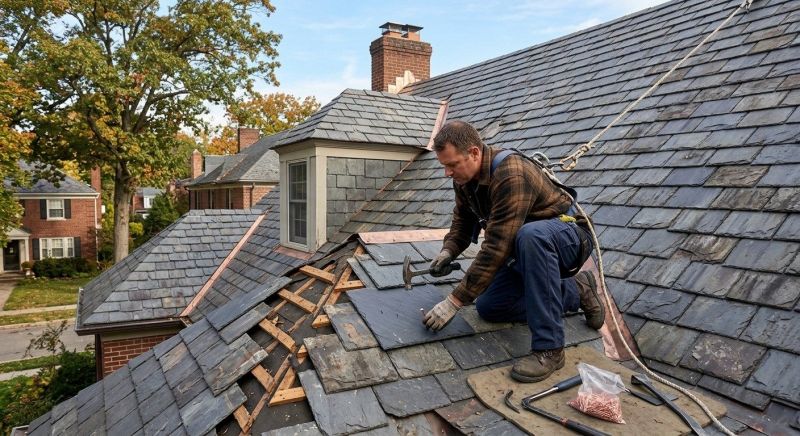 Slate Roof Repair in Evans, CO