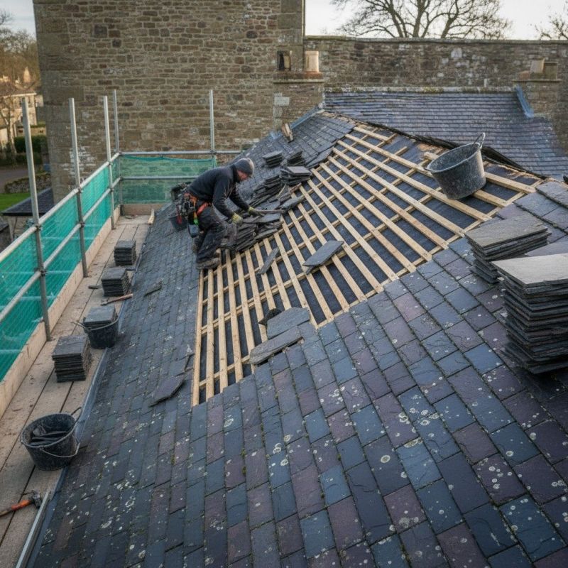 Slate Roof Replacement in Wellington, CO