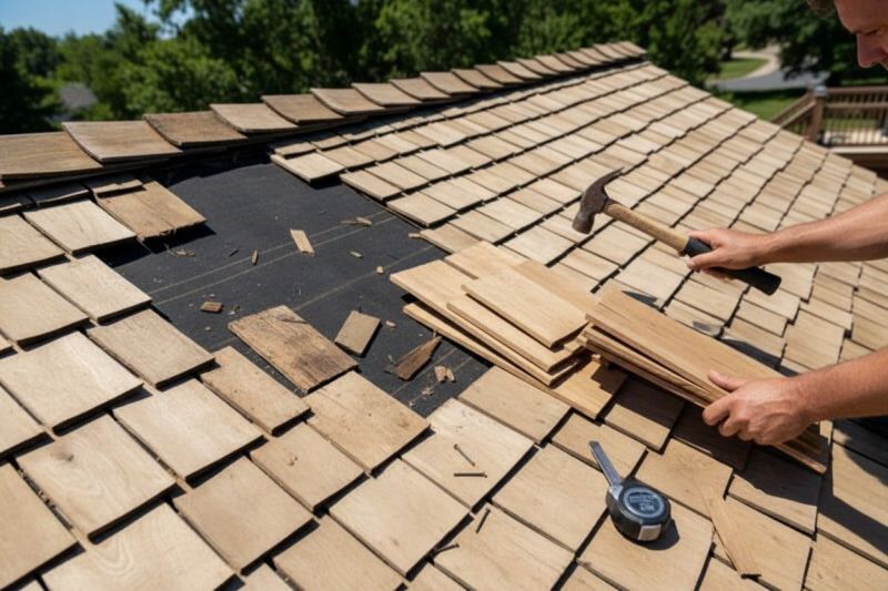 Wood Shake Roof Repair in Timnath, CO